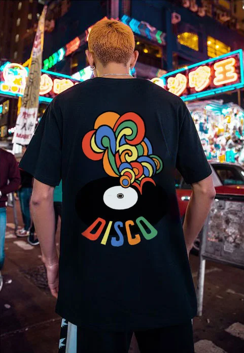 Disco Printing Casual Men's T-shirt
