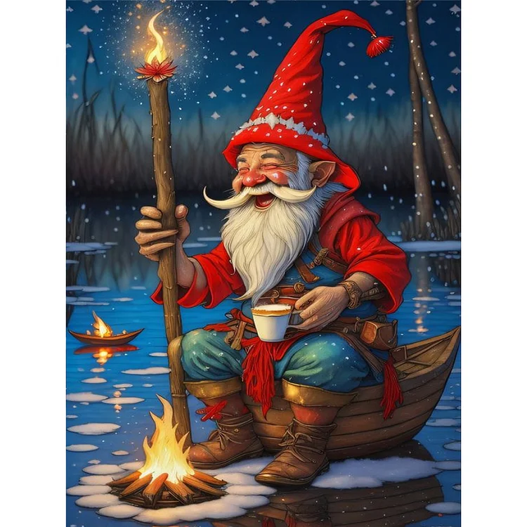 Santa Claus 30*40CM (Canvas) Full Round Drill Diamond Painting gbfke