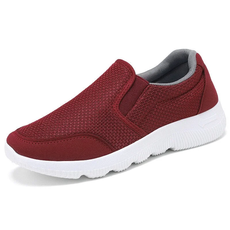 Hot Couples Old Man Cloth Shoes Soft Casual Sports Shoes for Women Fashion Low Top Mesh Breathable Walking Shoe tenis feminino