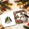 6pcs Plaid Vintage DIY Diamond Painting Cards Art 15x15cm for Adults