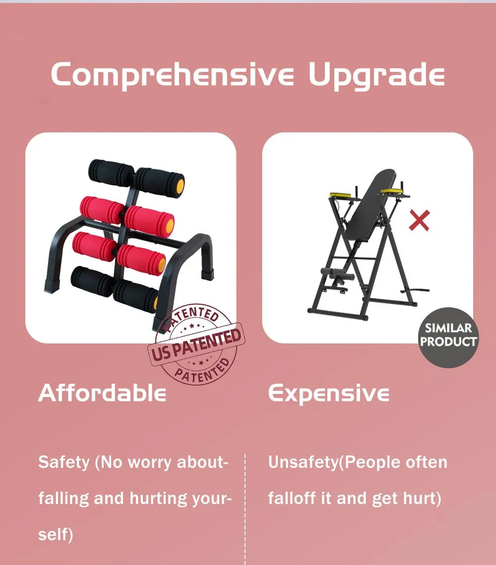 Magic BB Mini inversion Table,Glutes Trainer Machine, Waist & Back Exercise machine  for Lower Back, Strength Training Inversion Machine for RelaxationFoam Rollers Summervibes