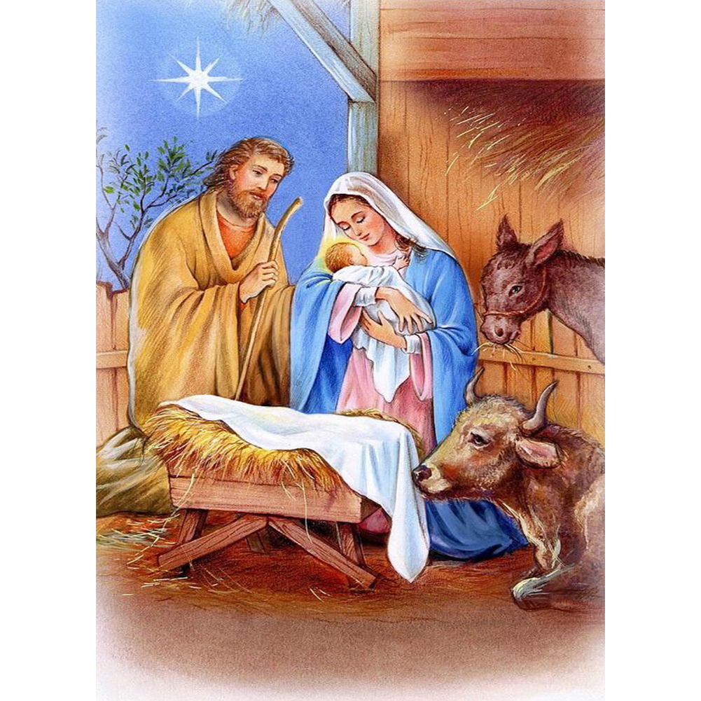 

Birth Of Jesus - 11CT Stamped Cross Stitch - 38*50CM, 501 Original