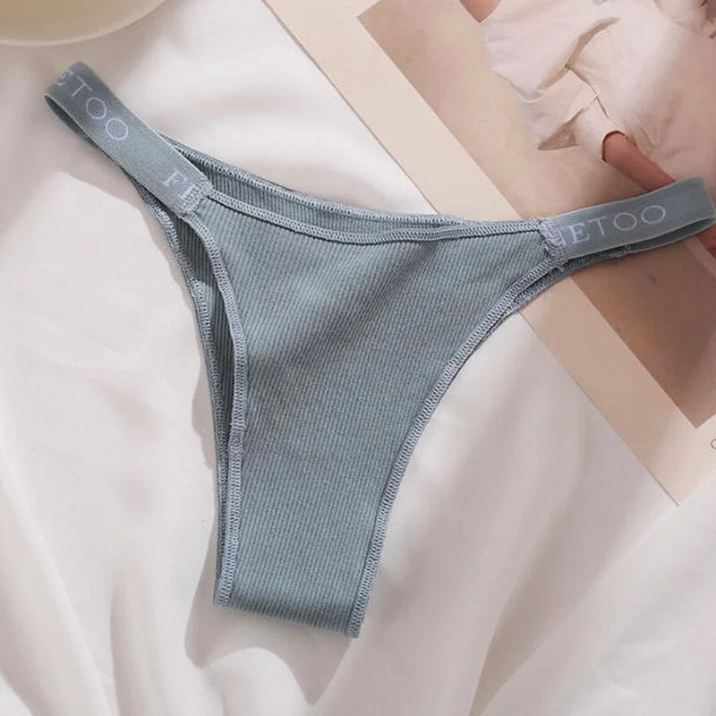Sexy Panties Thong Women Cotton Briefs Female Underpants Sexy Pantys Soft G-string Underwear Solid Color Intimates Lingerie M-XL