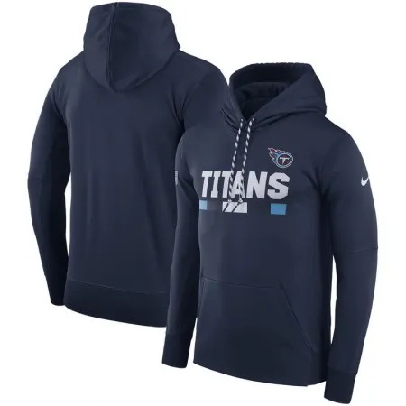 Men's Tennessee Titans  Navy Sideline Team Name Performance Pullover Hoodie
