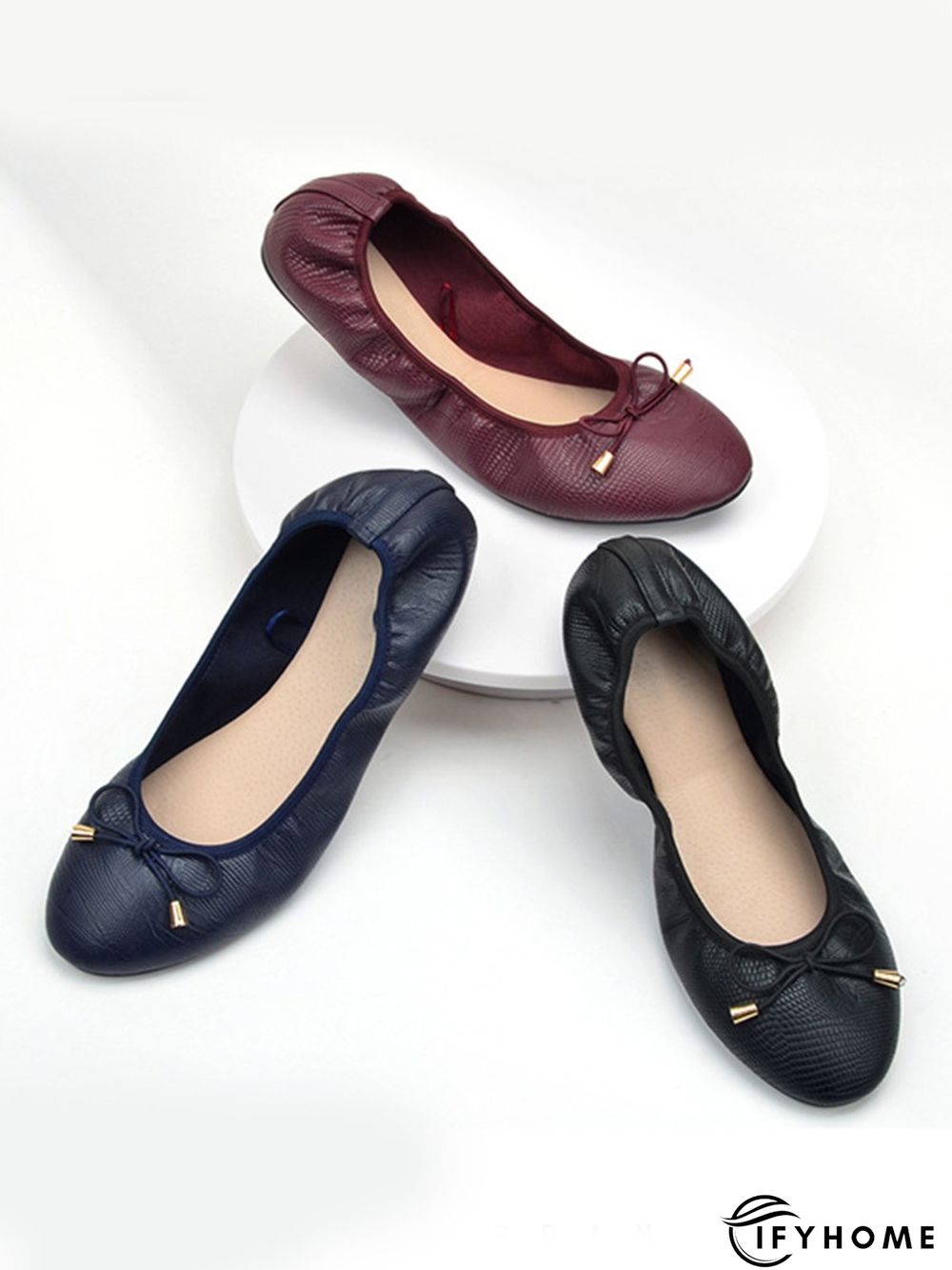 Retro Bow Comfortable Soft Shallow Shoes | IFYHOME