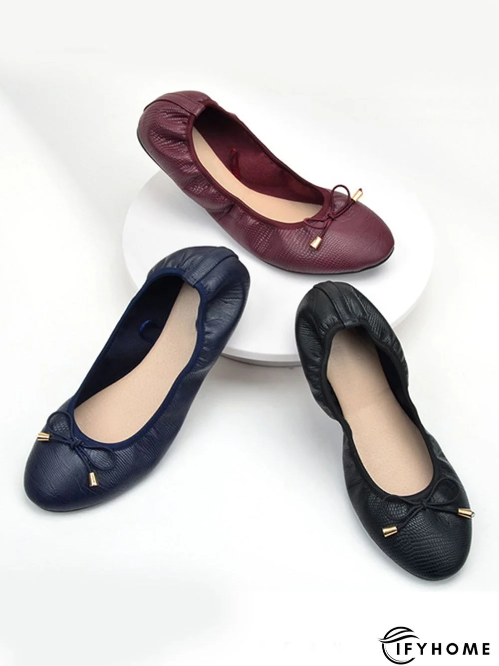 Retro Bow Comfortable Soft Shallow Shoes | IFYHOME