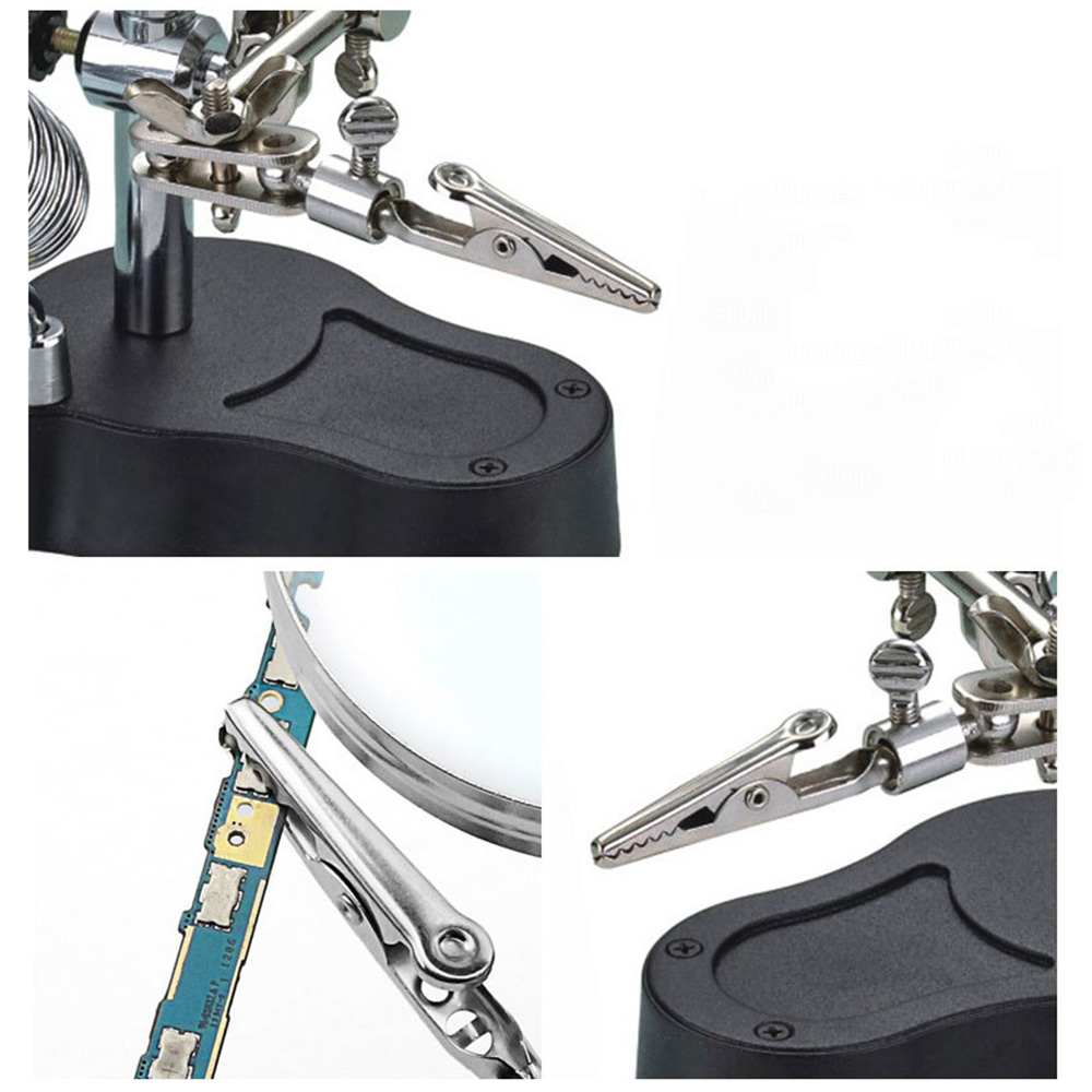 Likron Watches 35X 12X LED Soldering Helping Hands Station with Magnifier