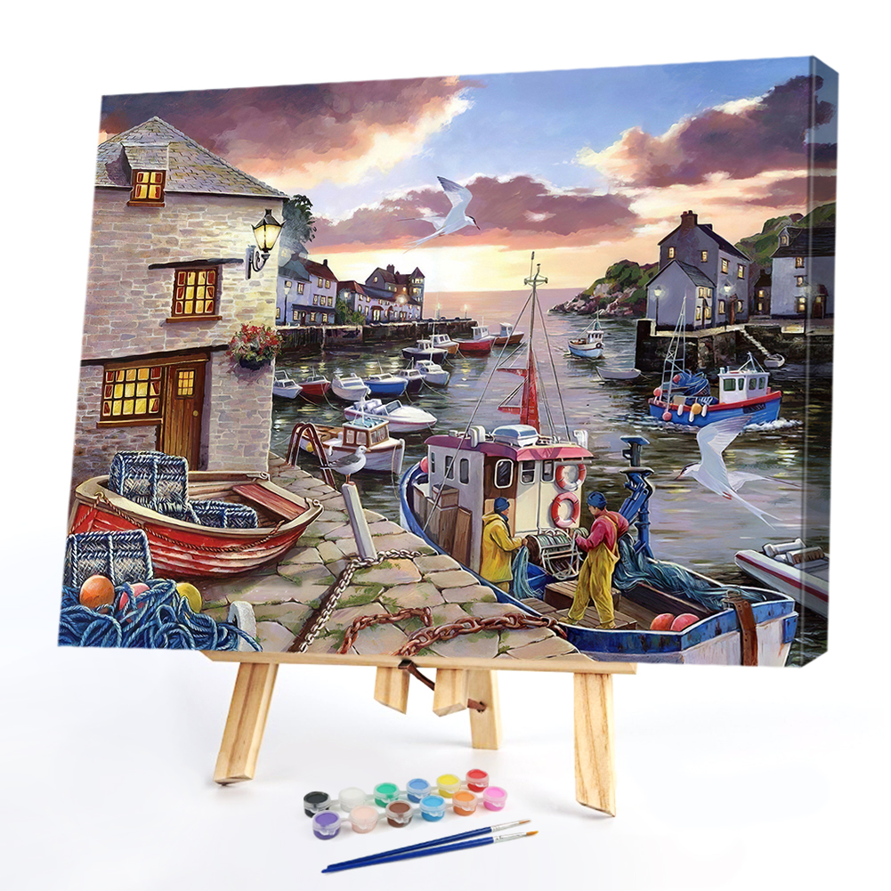 

50*40CM - Paint By Numbers - Port Street, 501 Original