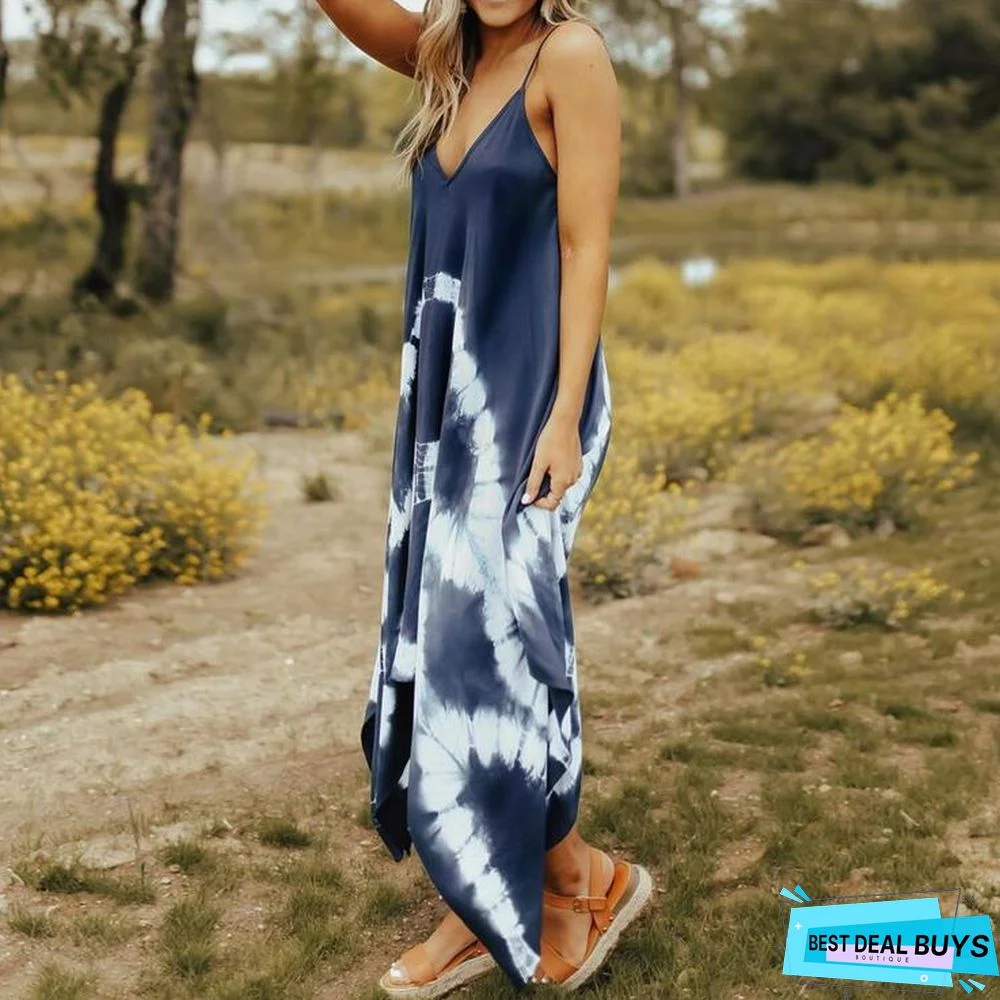 Glamorous Tie Dye Sling Fairy Maxi Dress