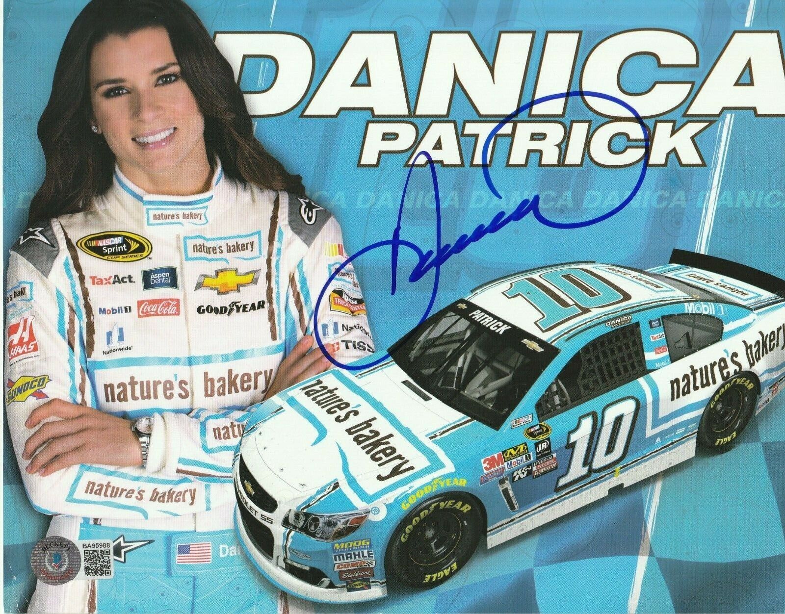 DANICA PATRICK Signed 8x10 CARD w/ Beckett COA (BAS)