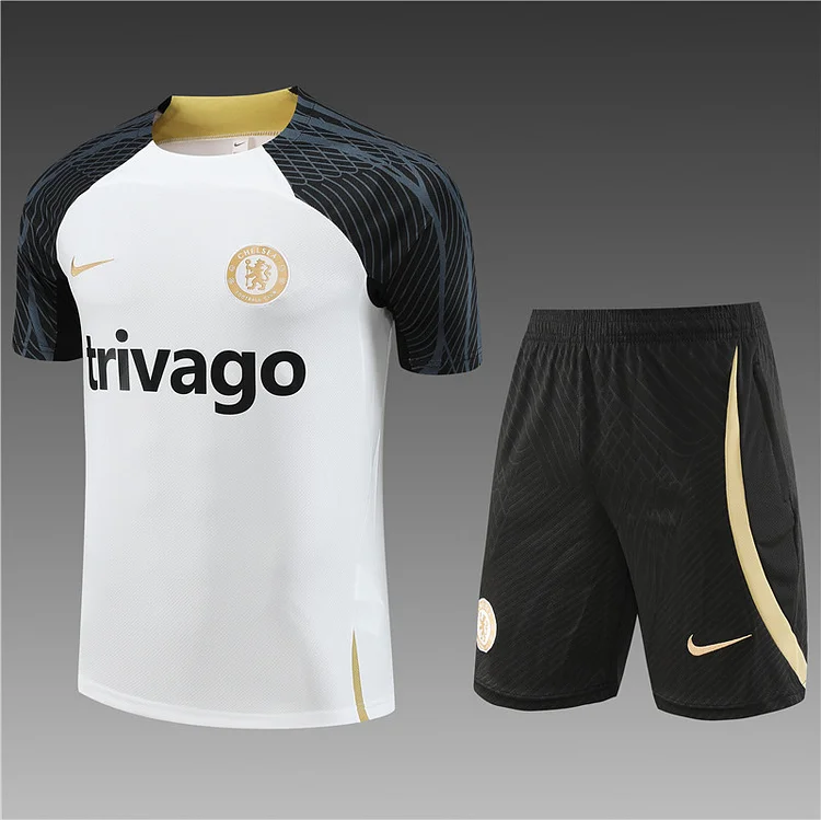 2023-24 Chelsea white short-sleeved training shirt