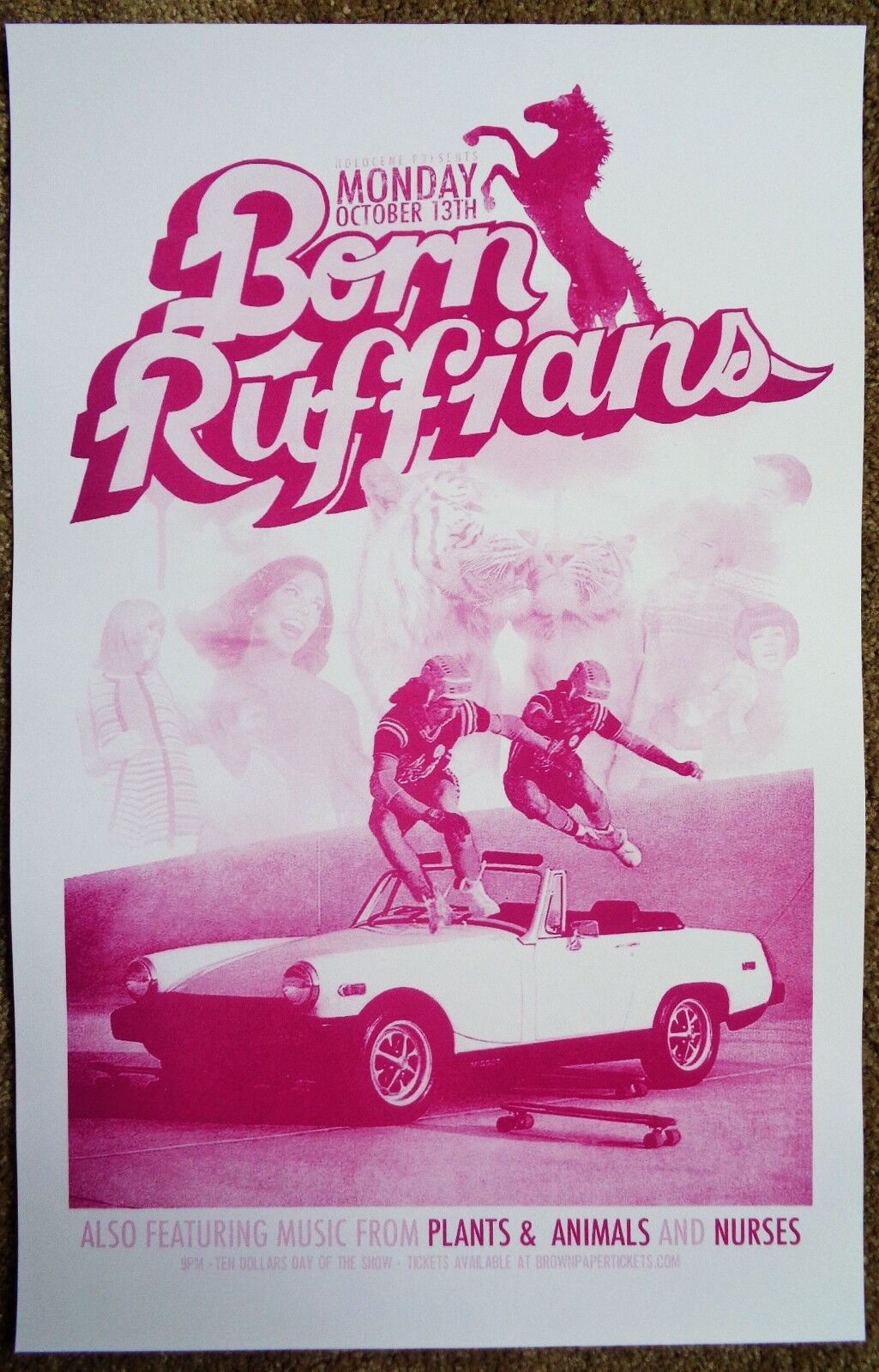 BORN RUFFIANS 2008 Gig POSTER Portland Oregon Concert