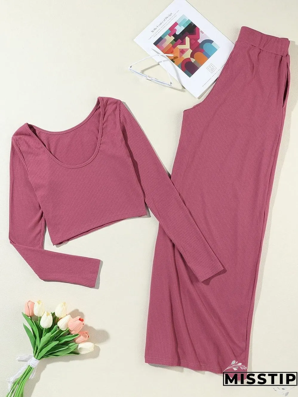 Comfortable Knit Set: Perfect for Lounging or Going Out