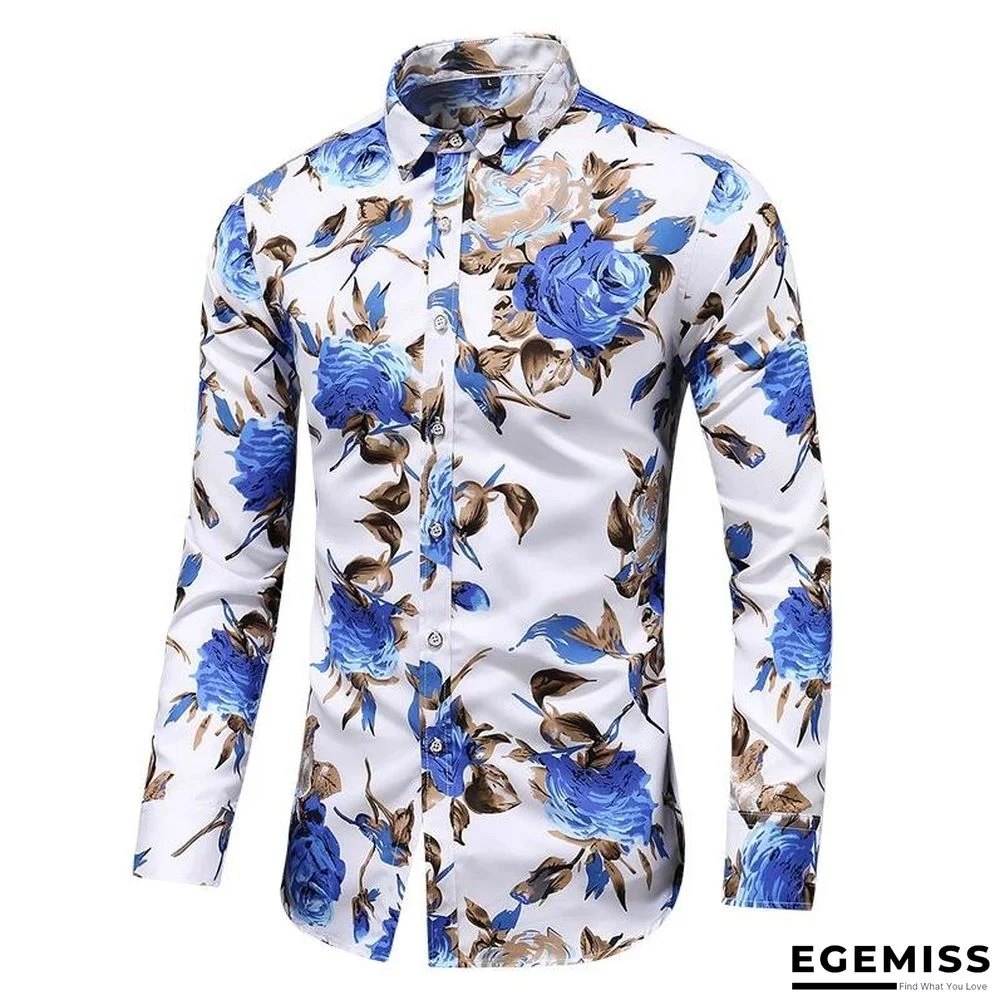 Men's Fashion Casual Plus Size Lapel Print Shirts | EGEMISS