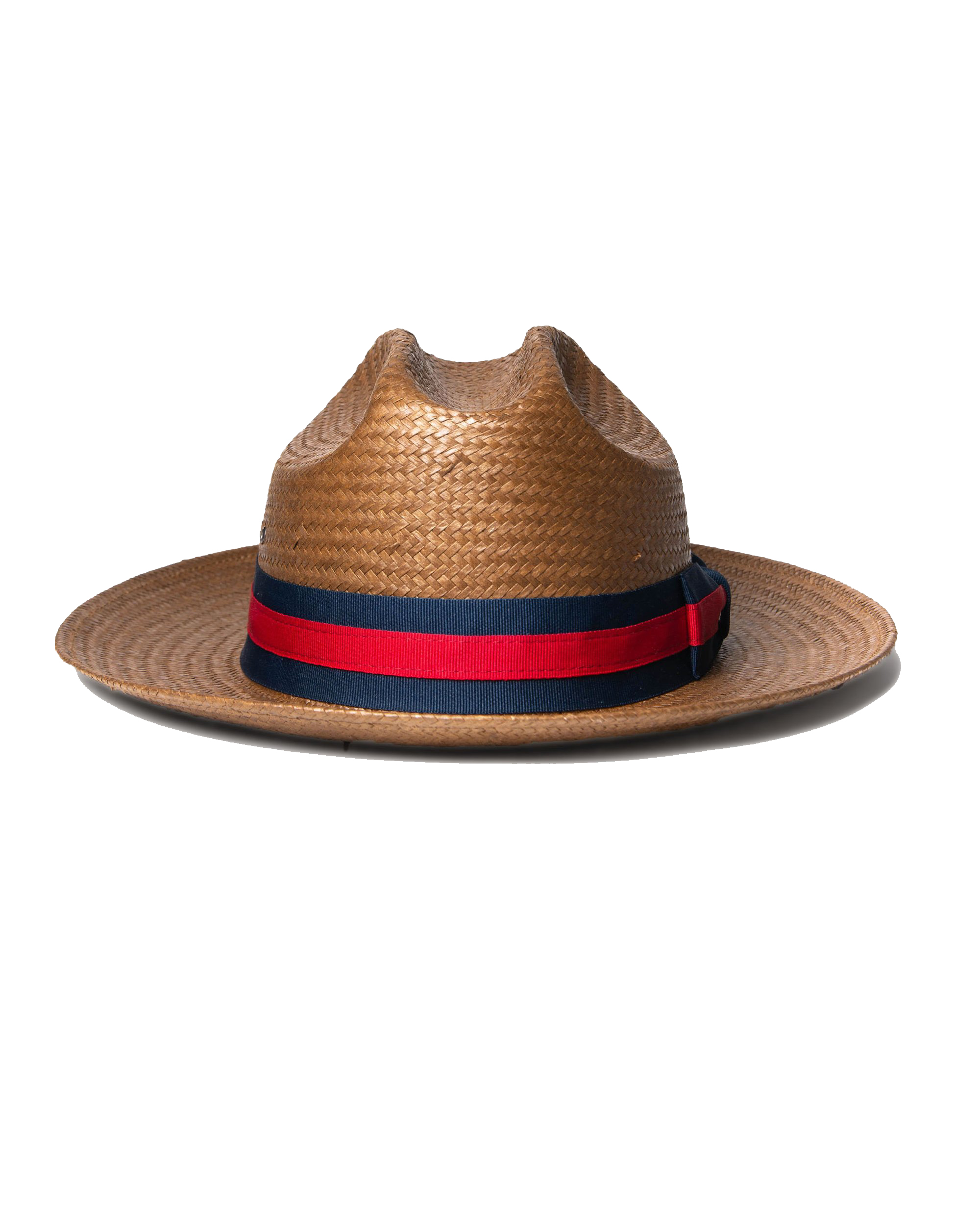Clearance-Miller Ranch Fedora -- Patriotic Straw [BUY 2 FREE SHIPPING & BOX PACKING]