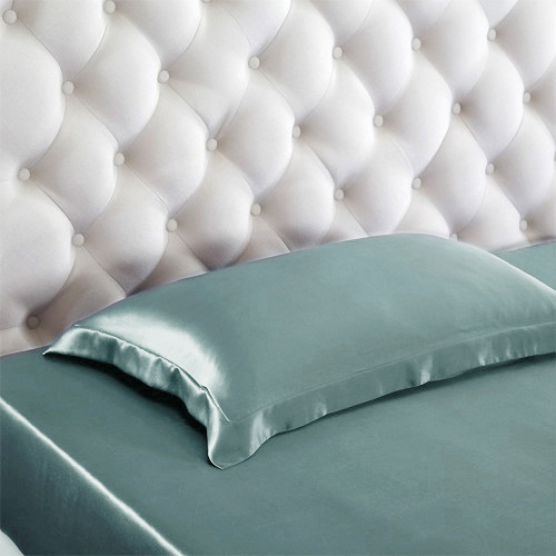 25 Momme Oxford Envelope Silk Pillowcase Elegant Green