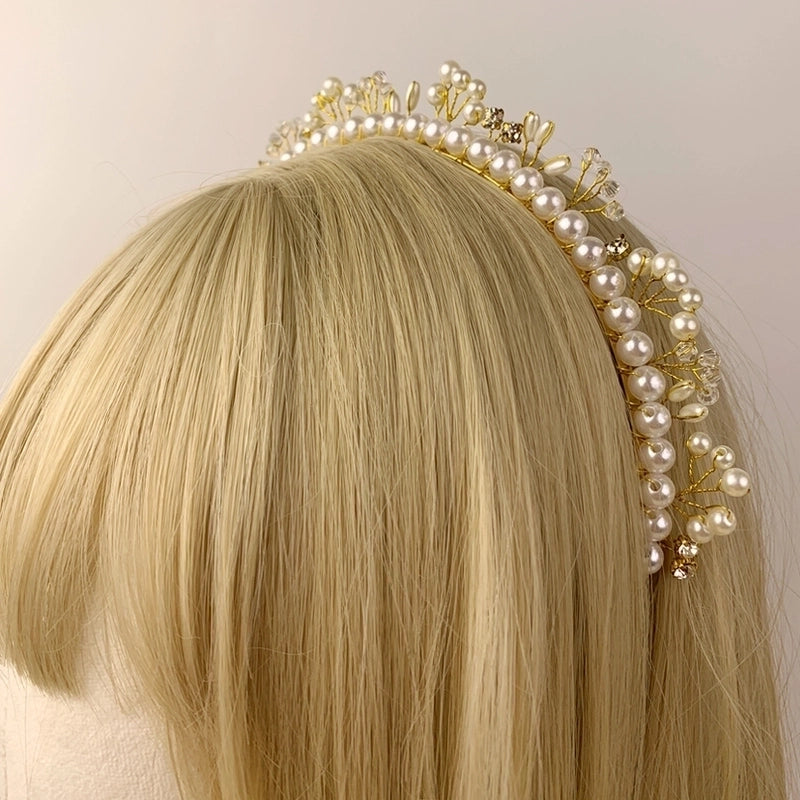 Minimalist Round Artificial Pearl Inlay Pearl Hair Band