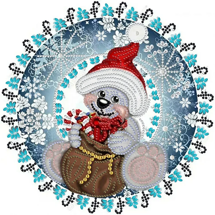 Partial Special-Shaped Diamond Painting - Snow Wreath 30*30CM