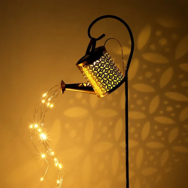 Solar Powered Garden Shower Light, Watering Can Lights