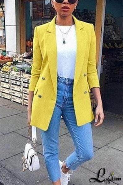 Fashion Candy Color Temperament Blazer