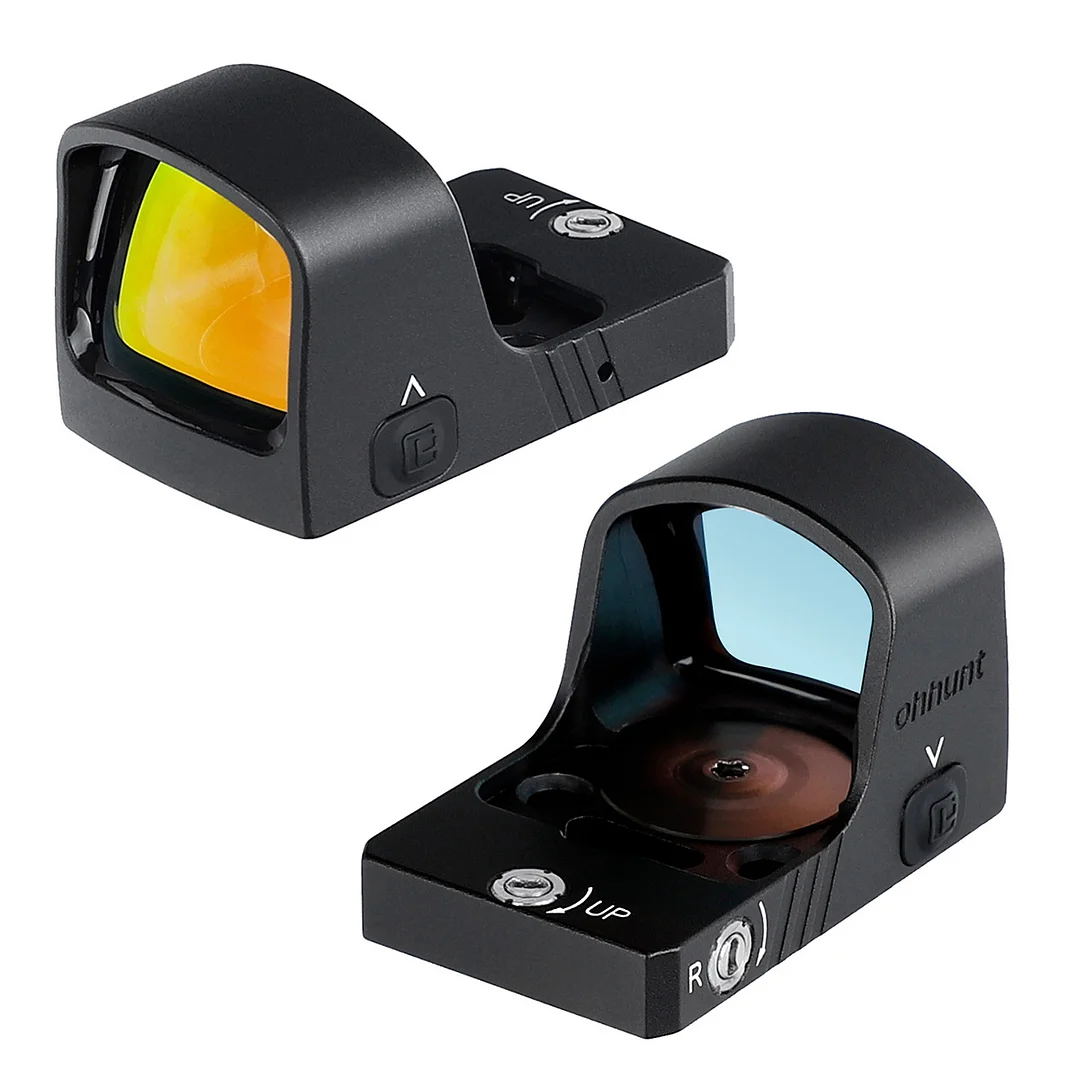 ohhunt® 1x24x20mm Red Dot Sight 3 MOA Reflex Sight Pistol Red Dot Scope with 21mm Picatinny Rail Mounts 10 Brightness Settings Shake Awake IPX67 Waterproof