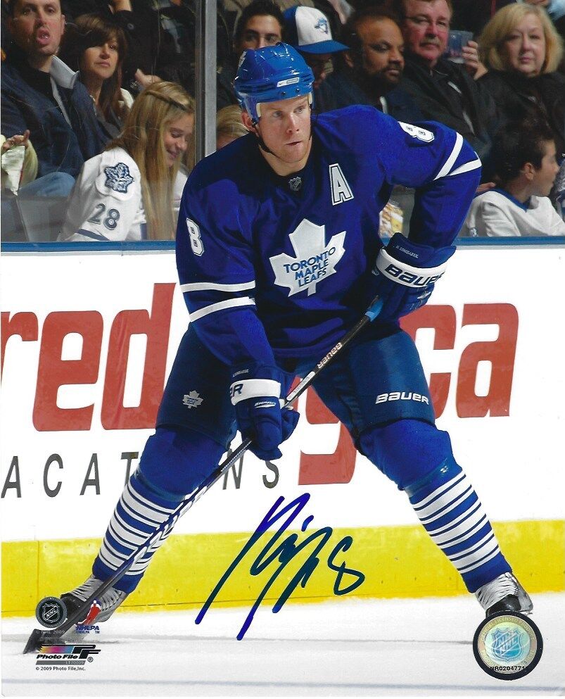 Toronto Maple Leafs Mike Komisarek Signed Autographed 8x10 NHL Photo Poster painting COA B