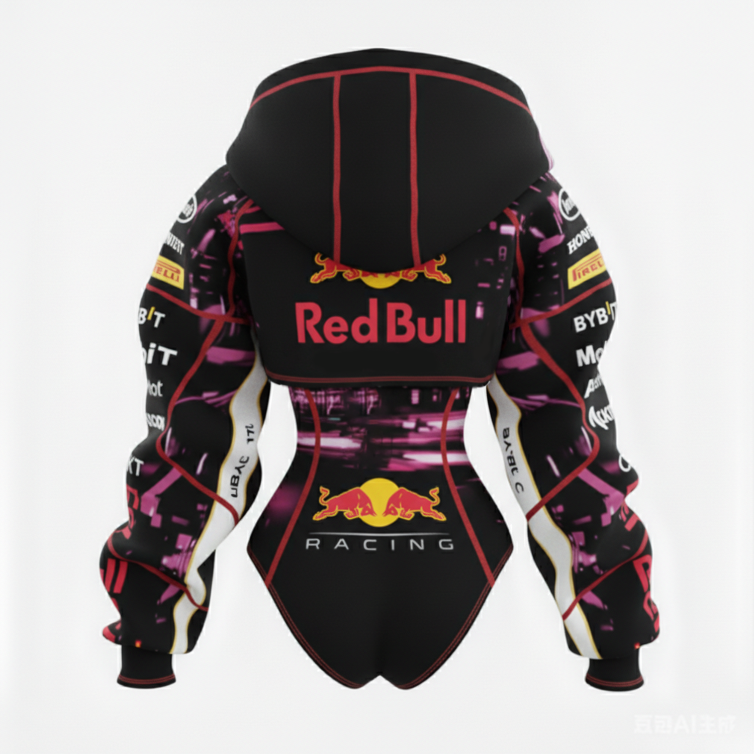 2026 New Women's Racing Team Logo Digital Print Irregular Cut Suit