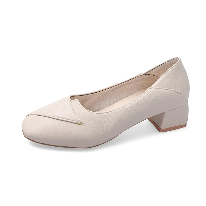 Breakj Breakj Single Shoes Female Coarse Heel Professional Temperament Flight Attendants Comfortable Long Standing Not Tired Black Work Shoes