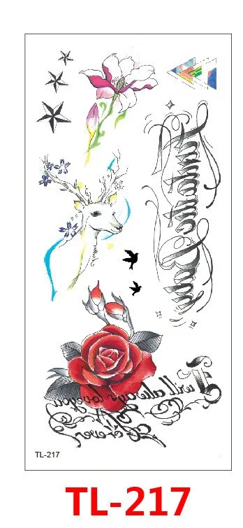 Waterproof Temporary Tattoo Sticker Mermaids Animals Flowers Designs Tattoos Body Art Arm Fake Tatoo Women Men