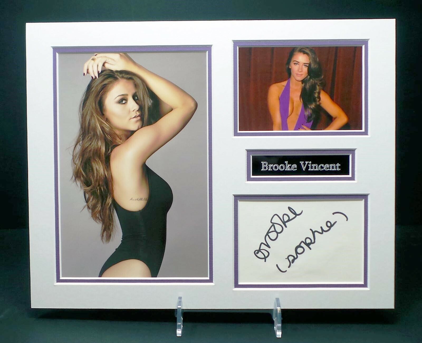 Brooke VINCENT Signed SEXY Mounted Photo Poster painting Display AFTAL RD COA Sophie Corrie