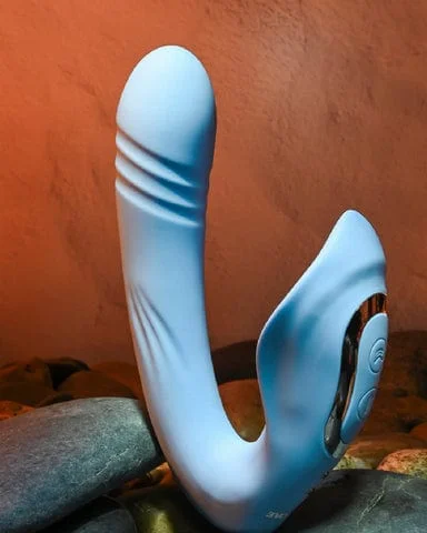 Pornhint Tap And Thrust Dual Stimulation Thrusting Vibrator