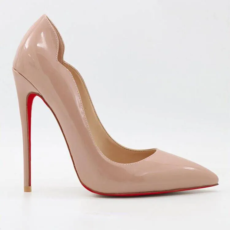 120mm Women's High Heels for Party Wedding Pumps Red Soles Patent-vocosishoes
