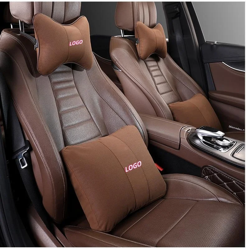 Car suede waist and neck cushion