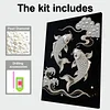 Peinture DIY en perles koi pour d&eacute;coration int&eacute;rieure peinture d&rsquo;art perl&eacute; 30x40cm avec cadre