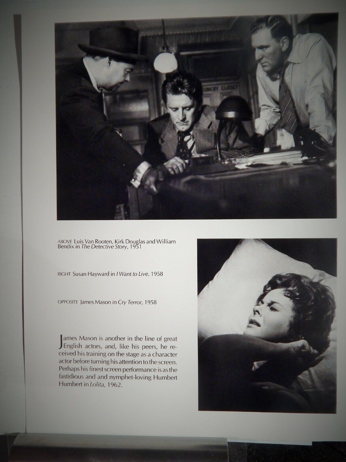 SUSAN HAYWARD / KIRK DOUGLAS/ JEAN MARAIS (1950) MOVIE Photo Poster painting (1974 reprint)