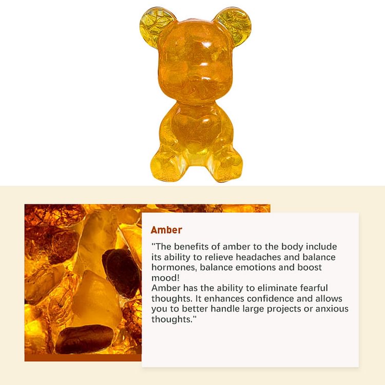 Colored Crystal Bear Decoration