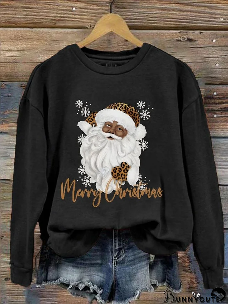 Women's Merry Christmas Stan Print Crew Neck Sweatshirt