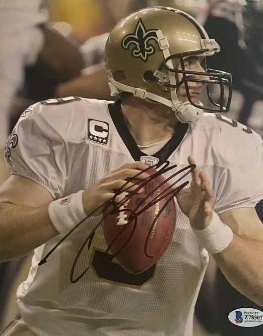 Drew Brees signed autographed 8x10 Photo Poster painting Photo Poster painting Beckett Authenticated COA