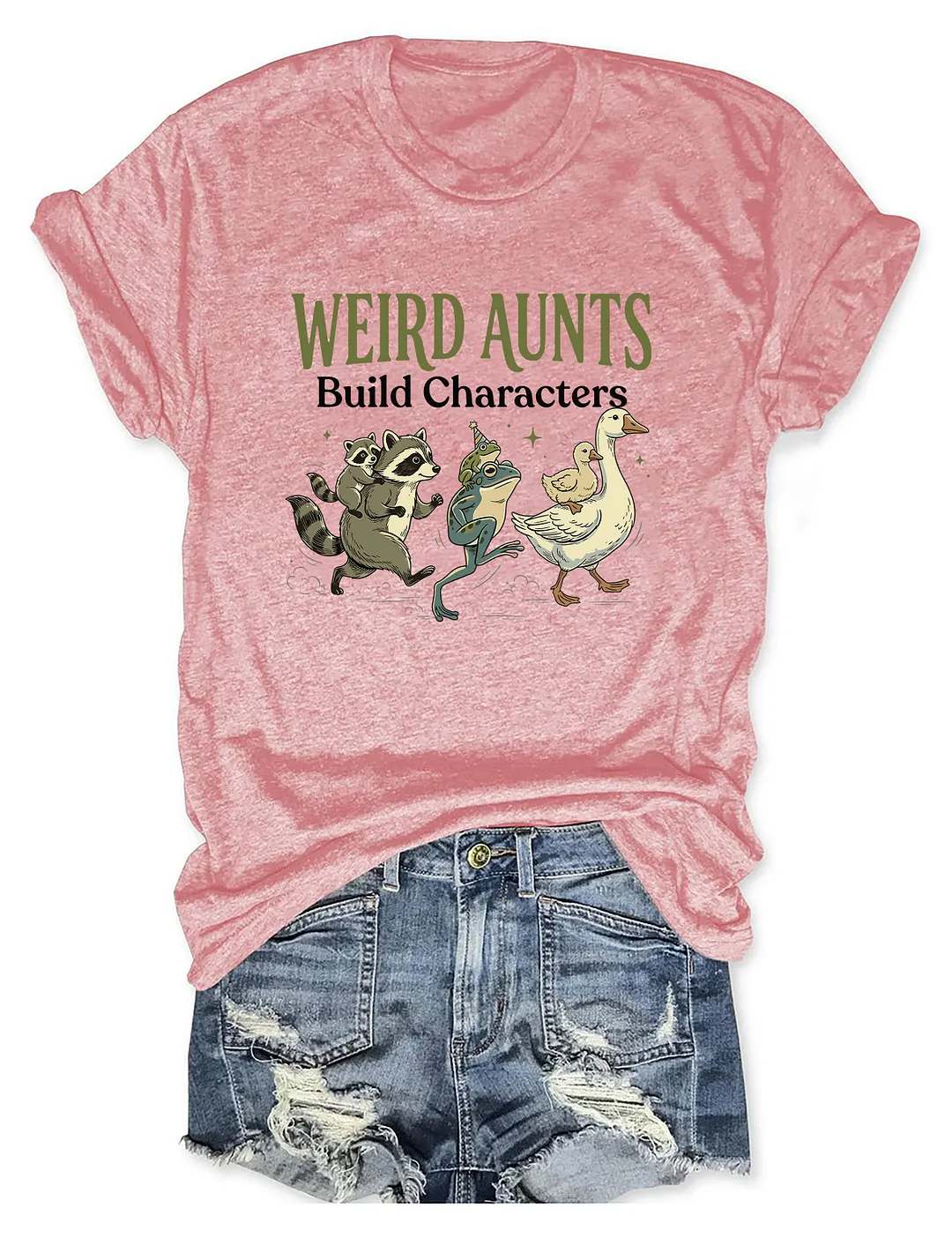 Weird Aunts Build Characters Funny Animal T-shirt