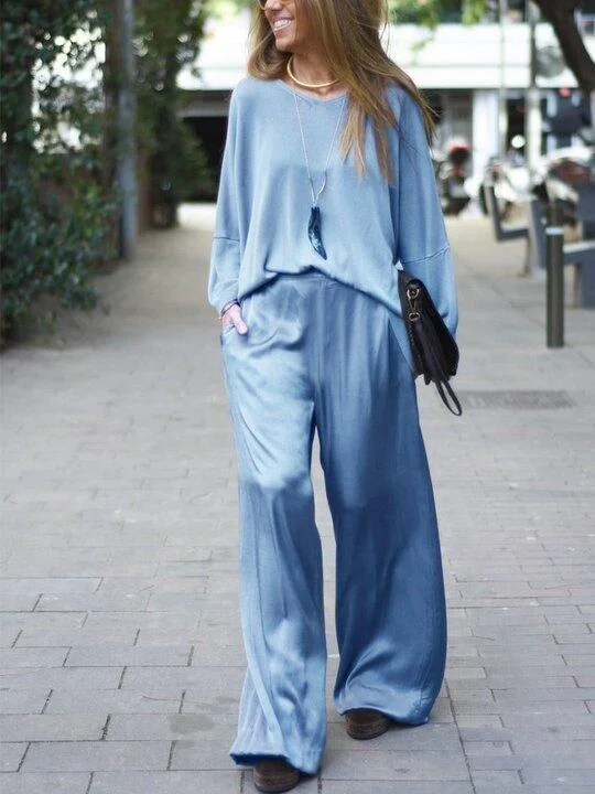 Polka Dot Short-Sleeved Loose Casual Suit