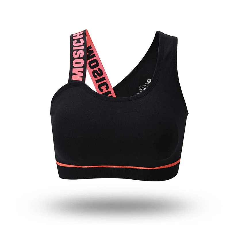 SVOKOR Sexy Sport Bras Women Letter Printed Underwear Sport Crop Tops Fitness Running Femme Beauty Back Active Clothes
