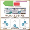 12 Pairs Stationery DIY Diamond Art Earring Double Side Diamond Painting Earring