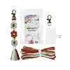 Daisy Flower Keychain Making Kits with Instruction Macrame Keychain Kit DIY Macrame Kits for Beginners Adults Handbags DIY Ornament Decor