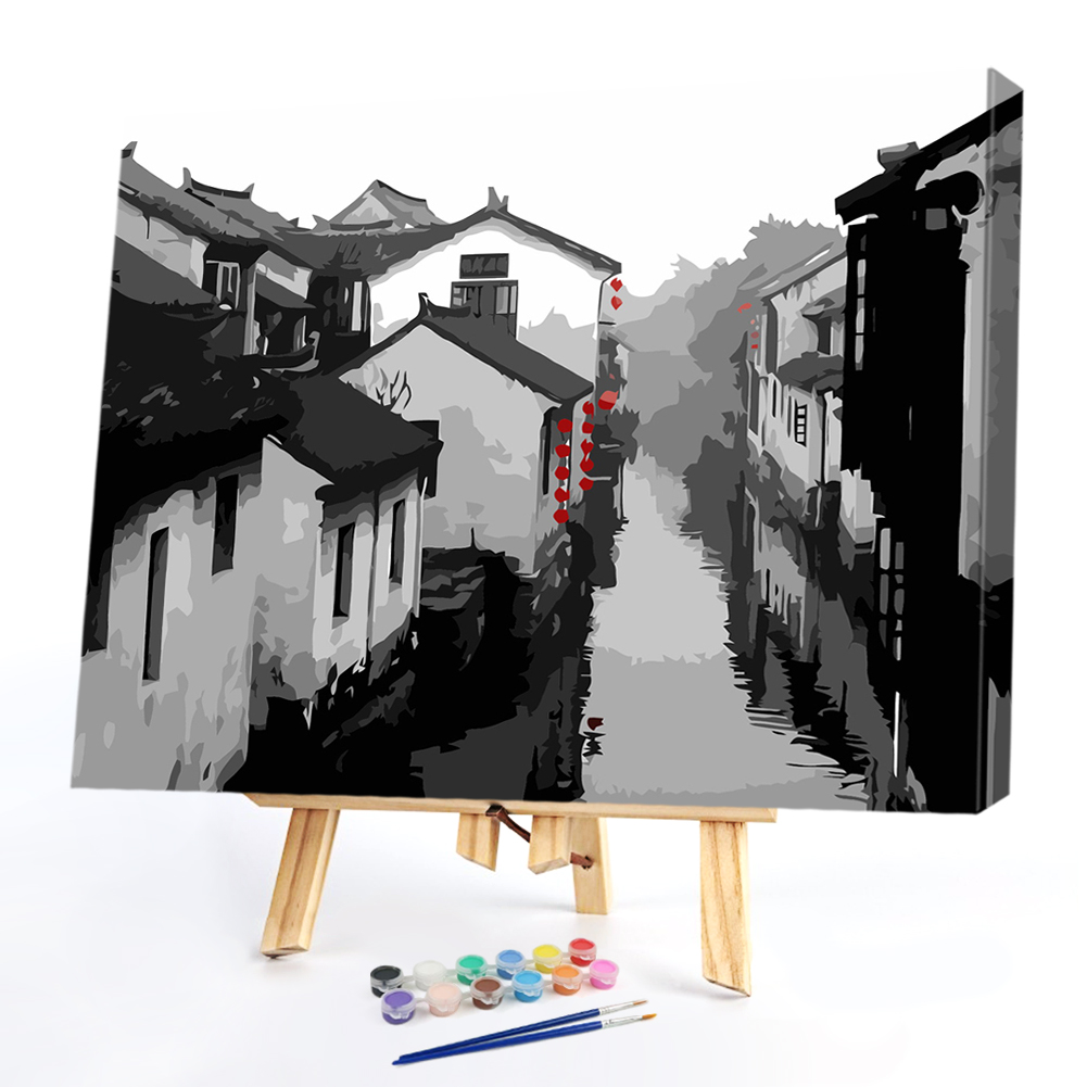 

40*50CM Paint By Numbers-Ancient Town, 501 Original