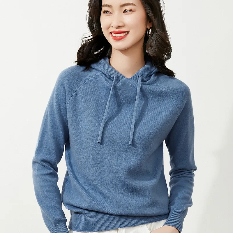 Churchf Churchf New Long-Sleeved Hoodie Sweater Women's Pullover Hoodie Loose Casual Short Top Hoodie Bottom Sweater