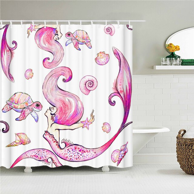 

Shower Curtain – Ocean Sea Turtle Fish Octopus-180*180cm, 501 Original