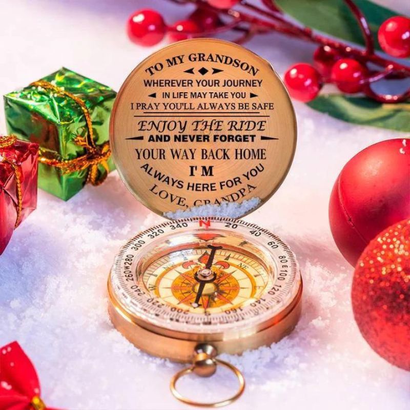 Unique Gift Grandpa To Grandson - Enjoy The Ride - Compass