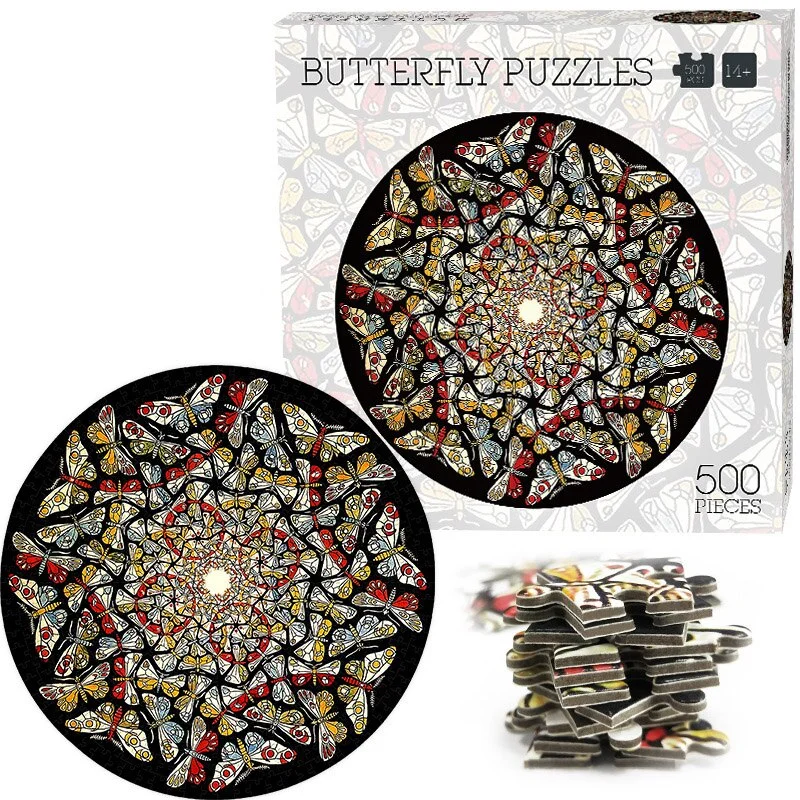Adult Puzzle 500 Pieces Of Paper Puzzle Toy Zodiac Rainbow Magic Kaleidoscope Decompression DIY Large Puzzle Toy Gift