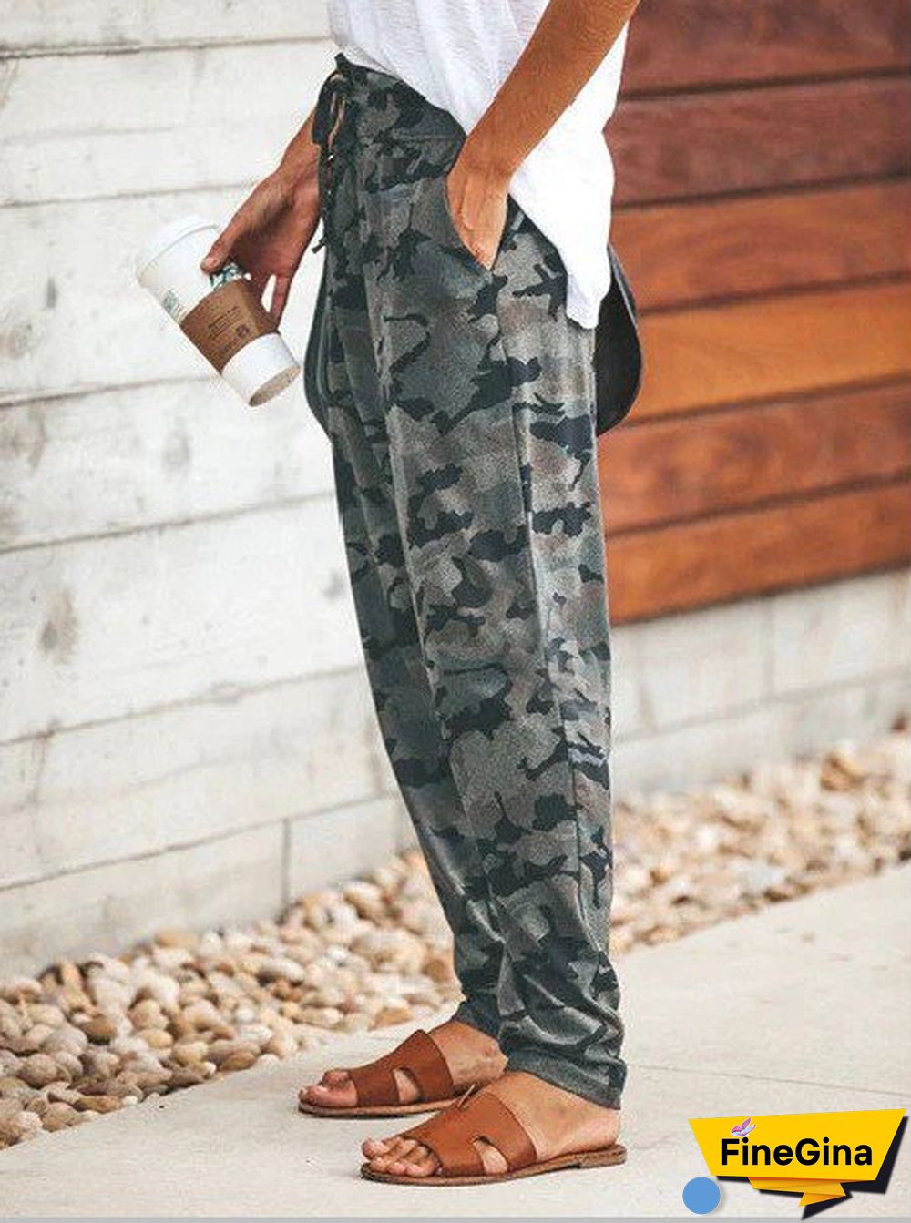 Camouflage Printed Casual Sports Pants