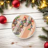 (US Local)6pcs Set Xmas Theme DIY Diamond Painting Coasters Kit with Holder Kit